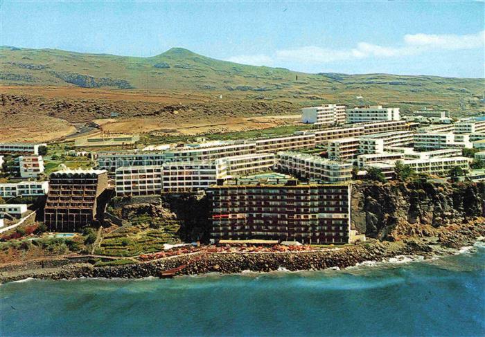 San Agustin Gran Canaria Hotels Kueste Felskueste Meer Hotelanlage Huegel Strand