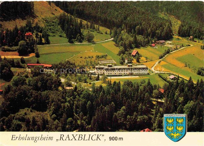 Prein Rax Niederoesterreich AT Erholungsheim-Raxblick Rax Luftaufnahme Wald Wies