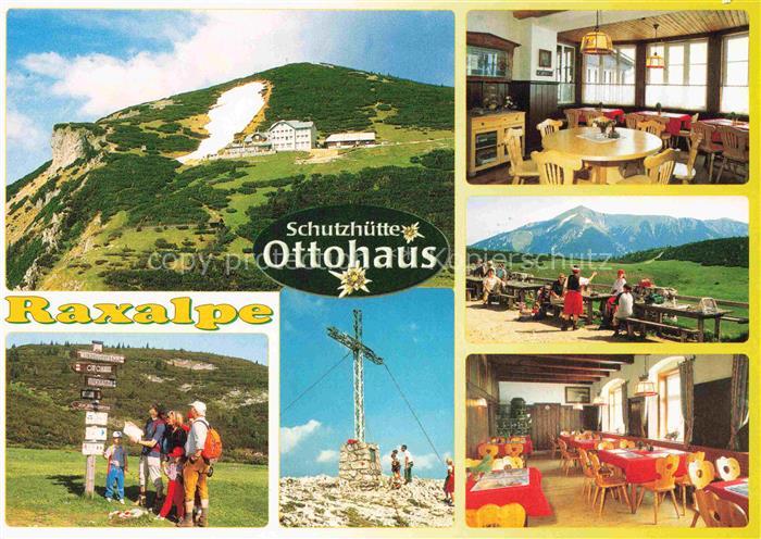 Ottohaus 1640m Raxalpe Rax Steiermark AT Schutzhuette-Ottohaus Raxalpe Gipfelkre