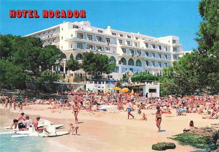 Cala d Or Mallorca ES Hotel-Rocador Strand Badegaeste Meer Pinien Sonnenbaden Tr