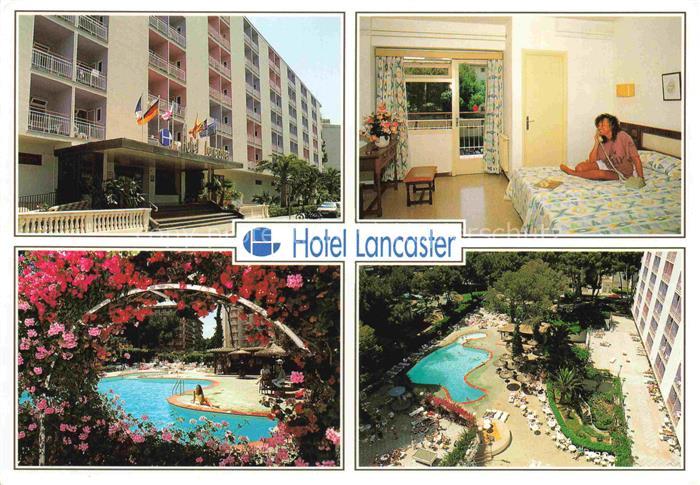 Playa de Palma Mallorca ES Hotel-Lancaster Pool Hotelzimmer Garten Blumen Bougai