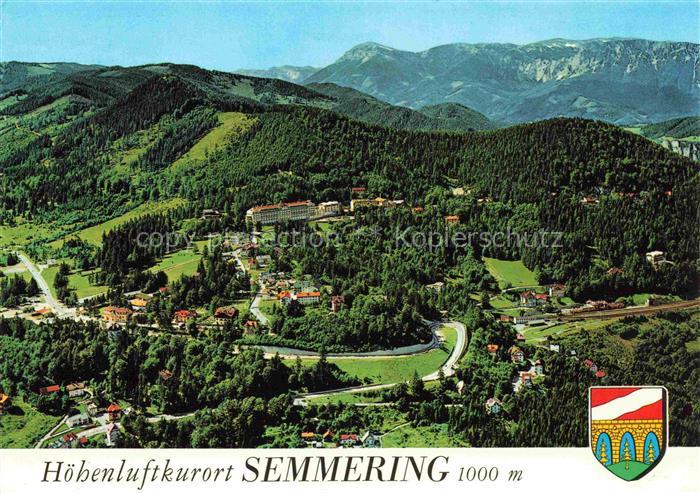 Semmering Niederoesterreich AT Hoehenluftkurort Berge Wald Hotel Rax Wappen Orts