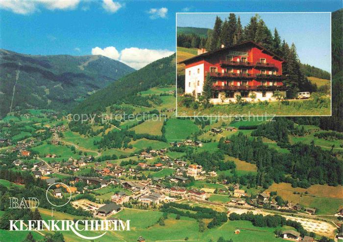 Bad Kleinkirchheim Kaernten AT Fliegeraufnahme Pension-Hubertushof Thermalroemer
