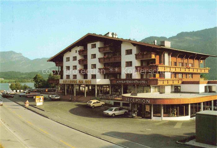 Walchsee Tirol AT Hotel-Bellevue-am-See Appartementhotel See Berge Kaisergbirge