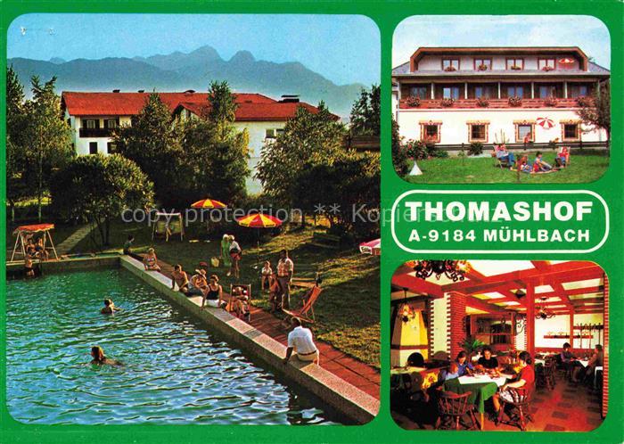 Muehlbach Rosental St Jakob Kaernten AT Thomashof Schwimmbad Pool Garten Gaststu