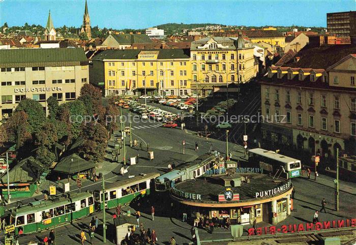 GRAZ Steiermark AT Jakominiplatz Strassenbahn Dorotheum Puntigamer Stadtplatz G