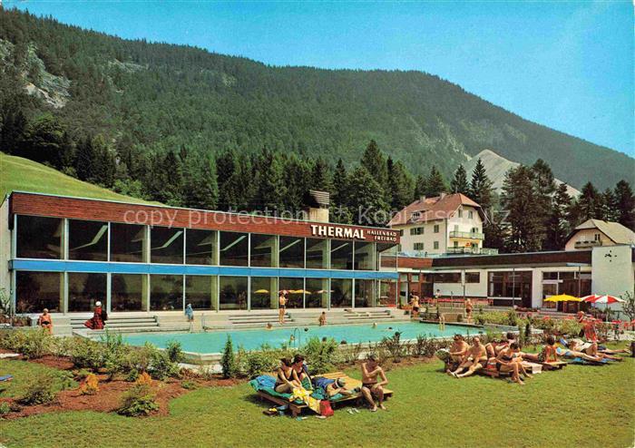 Bad Bleiberg Kaernten AT Thermalbad Hallenbad Freibad Schwimmbecken Liegewiese B
