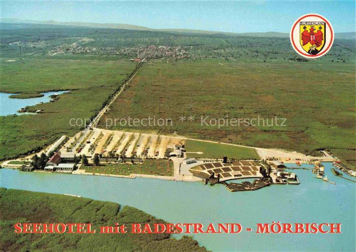 Moerbisch Neusiedlersee Burgenland AT Seehotel Badestrand Neusiedlersee Seebuehn