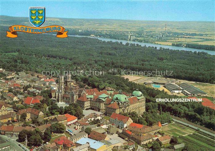 Klosterneuburg Augustiner-Chorherrenstift Stift Donau Luftbild Erholungszentrum