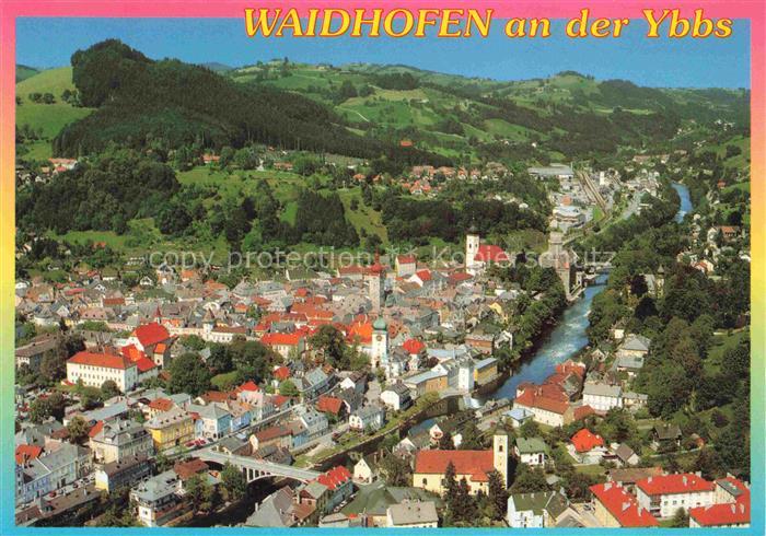 Waidhofen Ybbs Mostviertel-Eisenwurzen Niederoesterreich AT Ybbs Altstadt Luftbi
