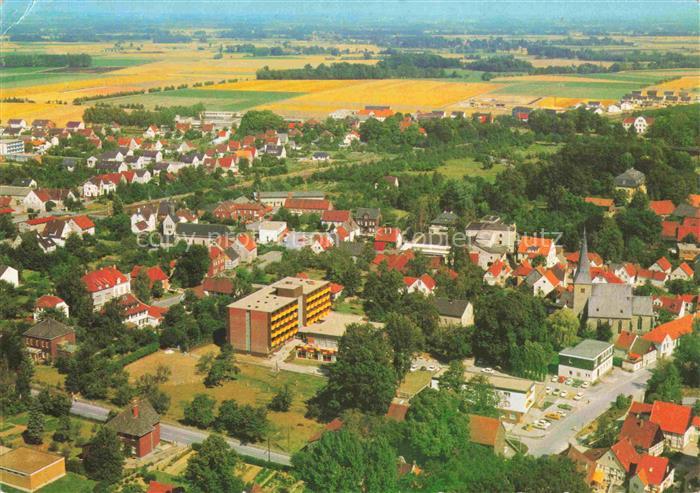 Bad Sassendorf Soest NRW Moor-und-Soleheilbad Sanatorium Kirche Haeuser Felder L