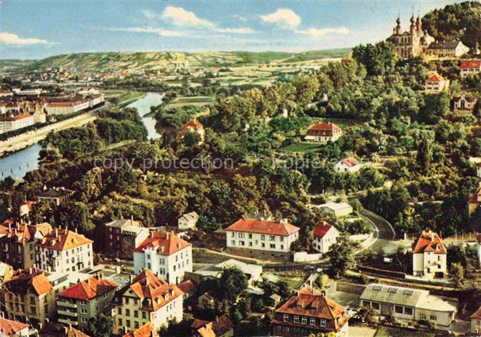 Heidingsfeld WueRZBURG Festung-Marienberg Kaeppele Maintal Main Altstadt Kirche