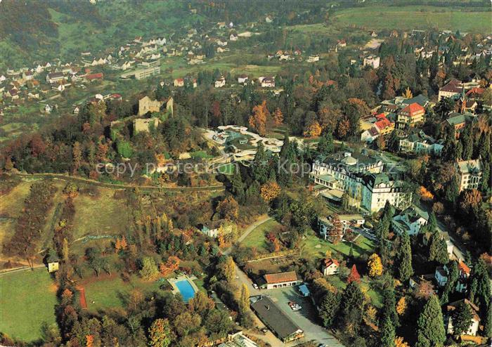 BADENWEILER BW Luftbild Thermalkurort Schwarzwald Schlossruine Hotel Schwimmbad