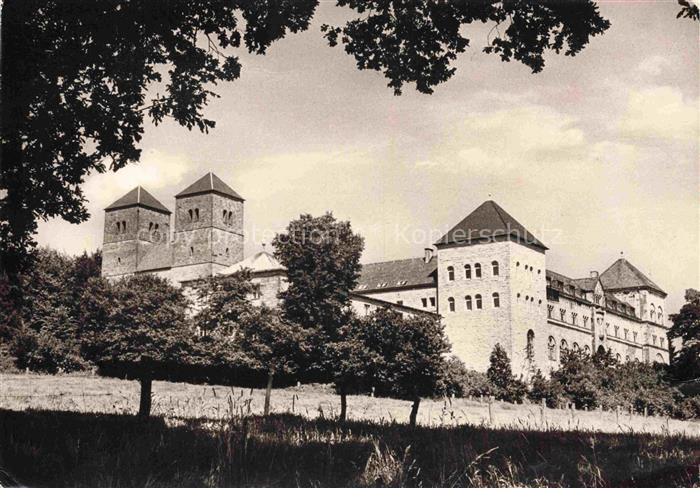 Gerleve Coesfeld NRW Benediktiner-Abtei Kloster Kirche Tuerme Romanik Baeume Wie