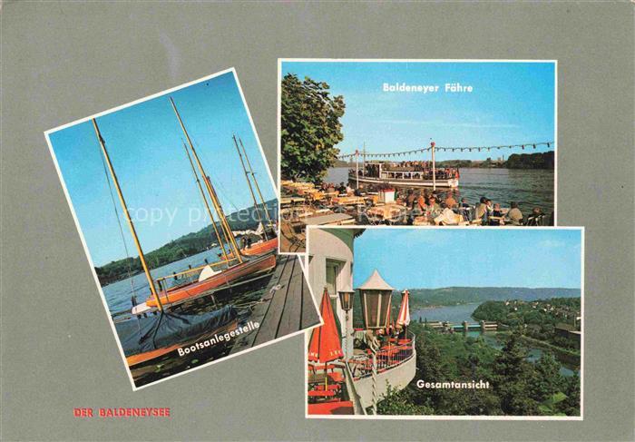 Baldeneysee EssEN NRW Bootsanlegestelle Baldeneyer-Faehre Segelboote Faehre See