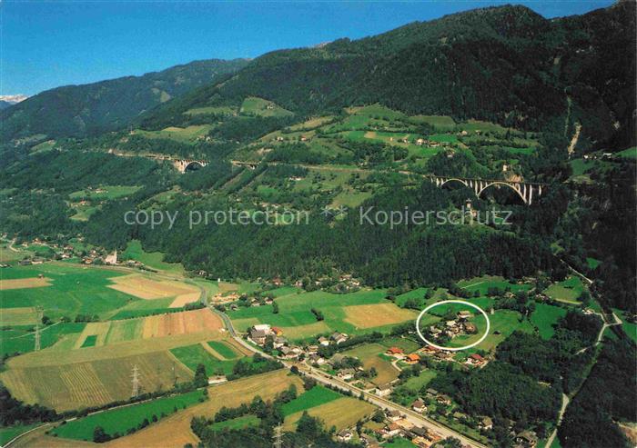 Obervellach Moelltal Kaernten AT Gratschach Familienhotel-Bodner Viadukt Bruecke