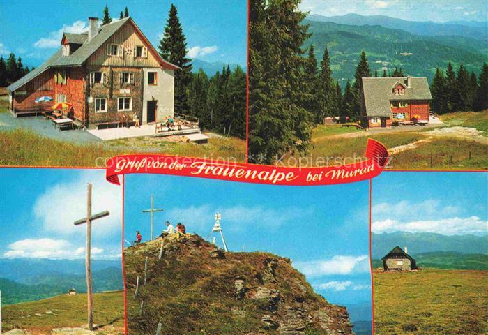 Murauerhuette Frauenalpe Steiermark AT Frauenalpe Murauerhuette Gipfelkreuz Nied
