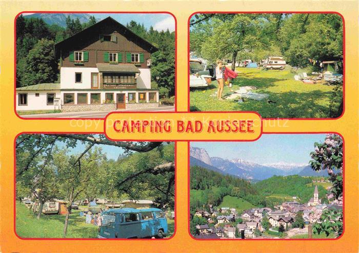 Bad Aussee Steiermark AT Camping Campingplatz Gasthaus Zelte Wohnwagen Berge Ort