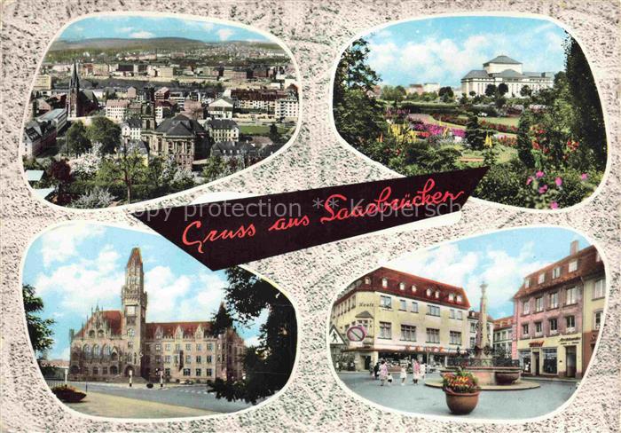 SAARBRueCKEN Saarland Rathaus Stadt-Theater Ludwigskirche Brunnen St-Johanner-Ma