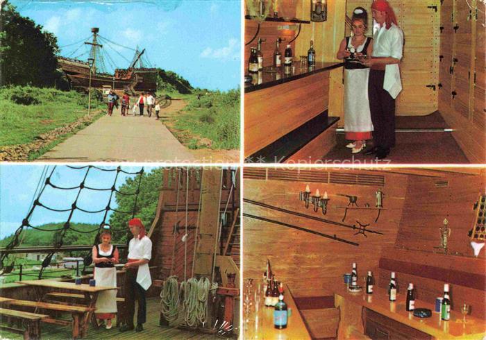SAssNITZ Ostseebad Ruegen Piratenschiff Neu-Mukran Segelschiff Bar Restaurant Ru