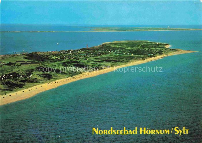 Hoernum Sylt Nordseebad Sylt Luftbild Strand Duenen Leuchtturm Amrum Nordsee
