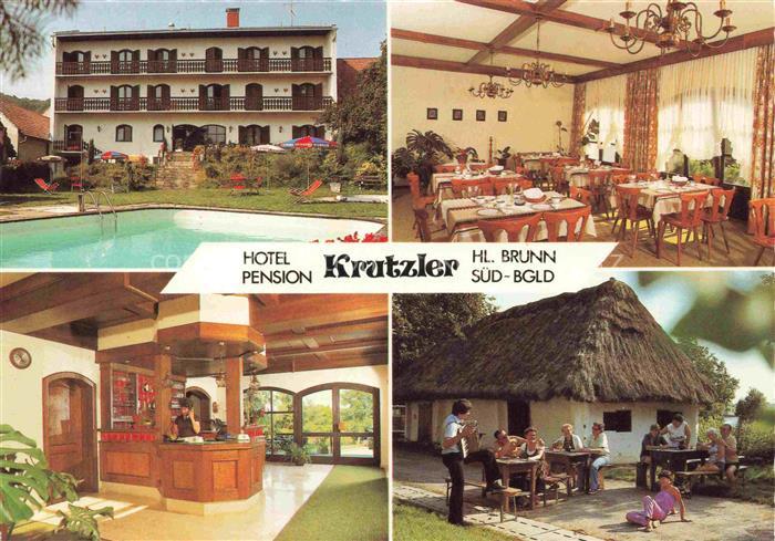 Heiligenbrunn Burgenland AT Hotel-Pension-Krutzler Swimmingpool Restaurant Recep