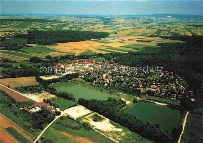 Sauerbrunn Bad Nordburgenland AT Keltenhof Fischteiche Wohnsiedlung Felder Wald