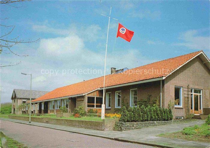 Hoek van Holland Den Haag La Haye NL August-Reitsmahuis Bungalow Fahne Flachbau