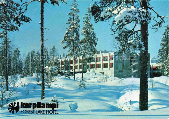 Espoo Suomi Korpilampi-Forest-Lake-Hotel Hotel Winter Schnee Kiefernwald Neubau