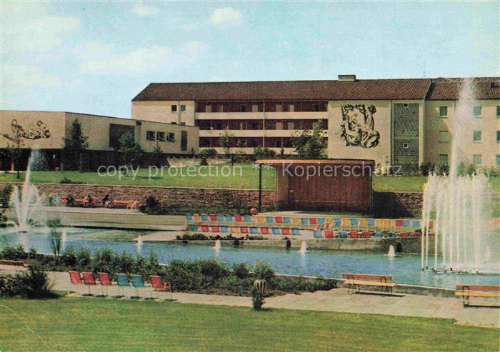 Bad Schussenried Parksanatorium Wasserspiele Musikpavillon Springbrunnen Park Wa