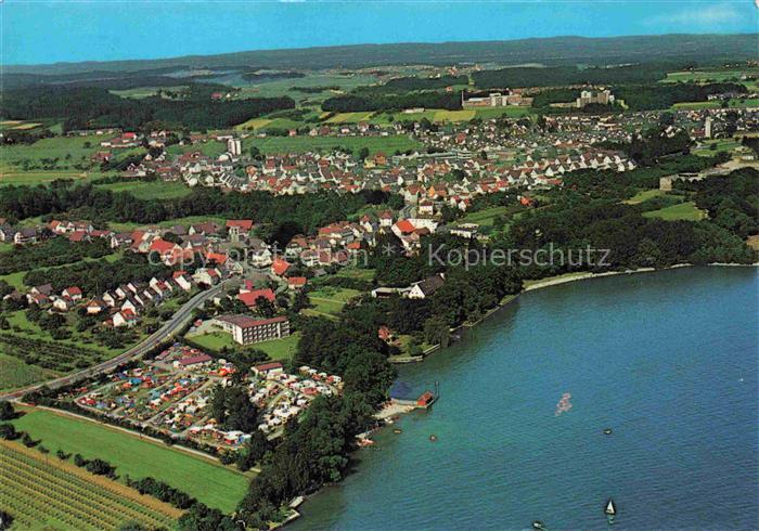 Fischbach Friedrichshafen Bodensee BW Bodensee Camping Seeufer Luftaufnahme Orts