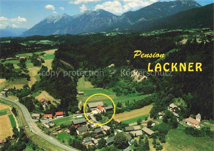 Noetsch Gailtal Kaernten AT Pension-Lackner Emmersdorf Gailtal Noetsch Luftbild