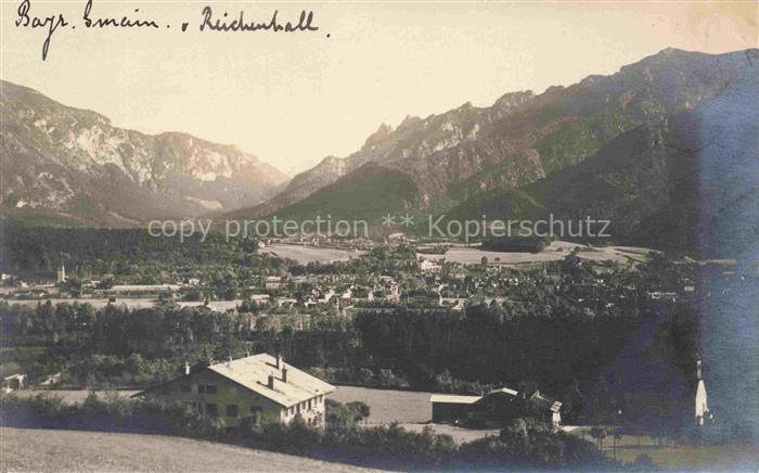 Bayerisch Gmain Bayrisch Gmain Berchtesgaden Bayern Talblick Dorf Kirche Berge F