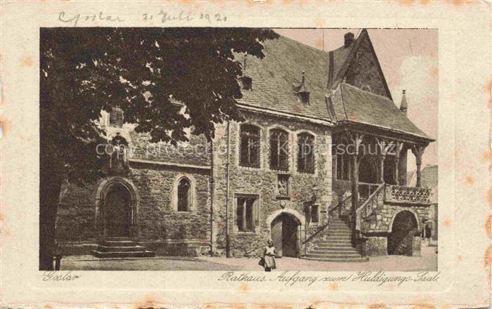 GOSLAR Harz Niedersachsen Rathaus Huldigungssaal Treppen Fachwerk Sandstein Mitt