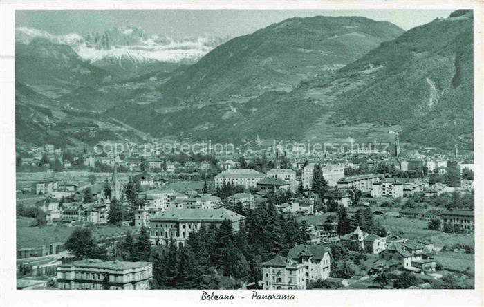 Bozen  BOLZANO Suedtirol IT Panorama Alpen Dolomiten Stadtansicht Kirche Berge T