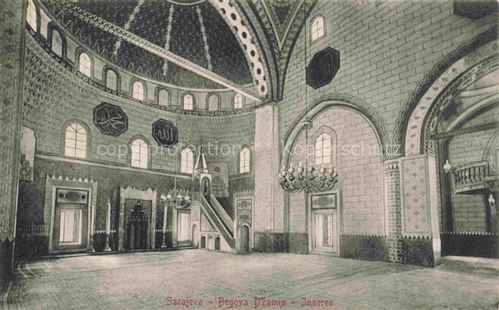 SARAJEVO Sarajewo Bosnia-Herzegovina Begova-Džamija Moschee Innenraum Kuppel Mih