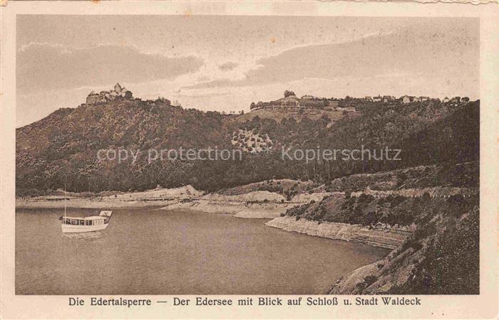 Waldeck  Edersee Hessen Edersee Edertalsperre Schloss Dampfer Stausee Waldlandsc