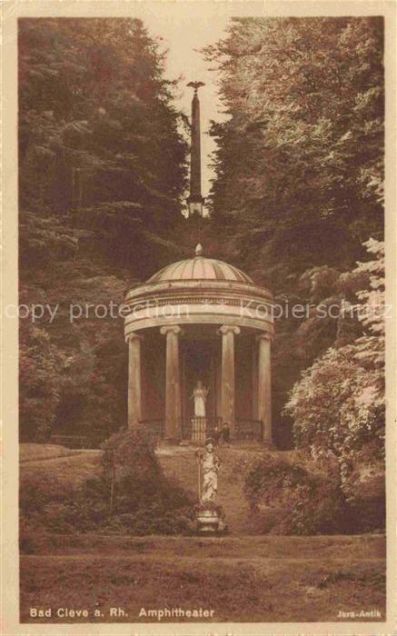 Bad Cleve KLEVE Amphitheater Rundtempel Obelisk Statue Parkanlage Saeulen Baeume
