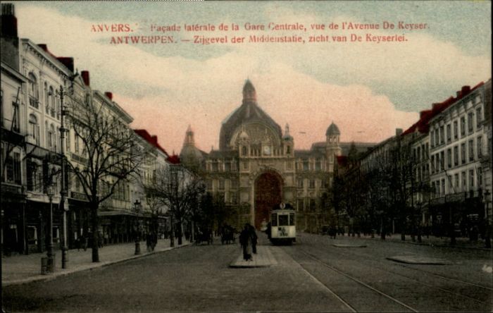 Anvers Antwerpen Gare Centrale Avenue de Keyser Strassenbahn