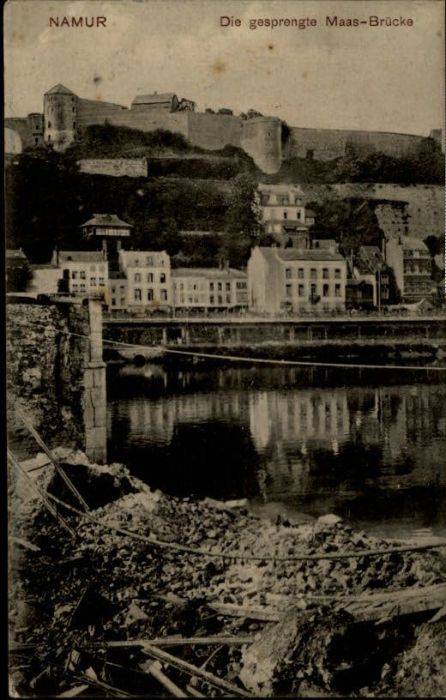 Namur Wallonie Namur Maas-Bruecke Zerstoerung *
