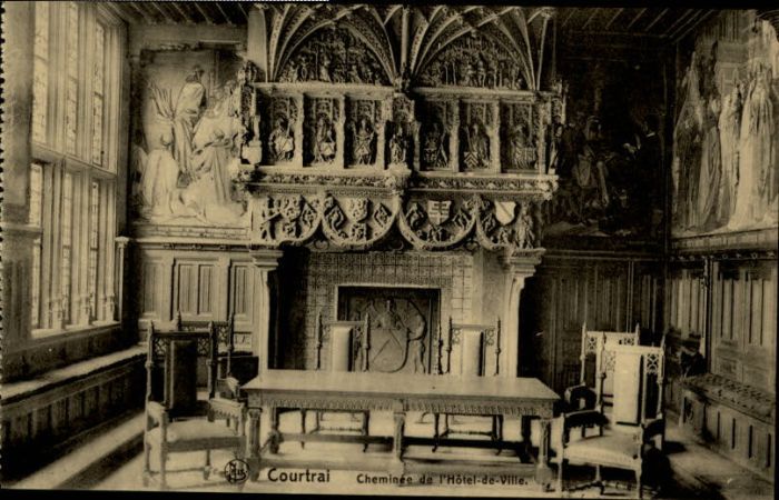 Courtrai KORTRIJK Flandre Belgie Courtrai Cheminee Hotel de Ville