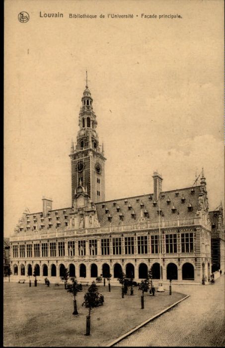 Louvain Flandre Louvain Bibliotheque Universite Facade principale