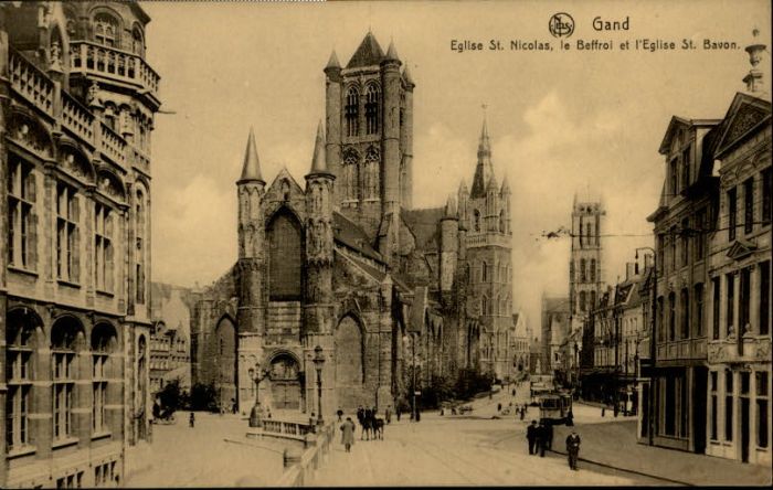 Gand Belgien Gand Eglise St. Nicolas Beffroi Eglise St. Bavon