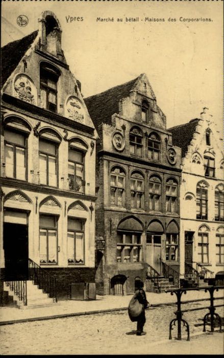Ypern Ypres Ypres Marche betail Maisons Corporations