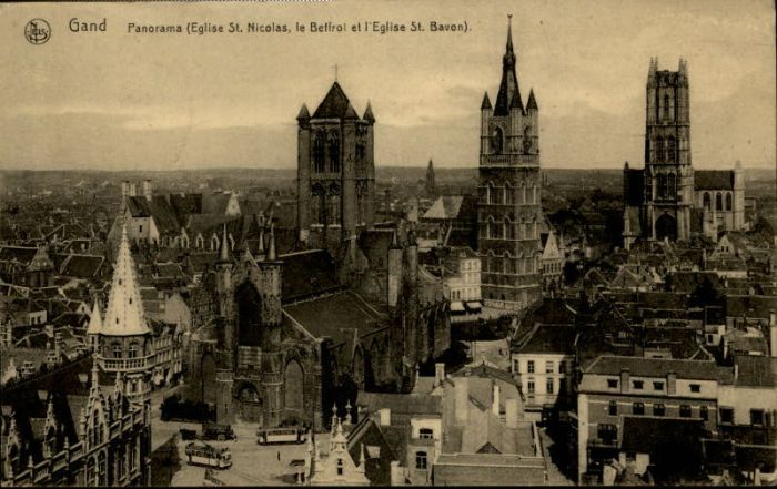 Gand Belgien Gand Eglise St. Nicolas Beffroi Eglise St. Bavon