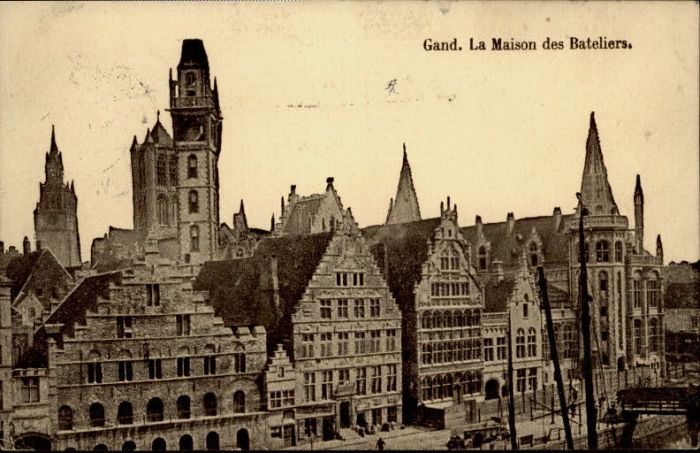 Gand Belgien Gand Maison Bateliers