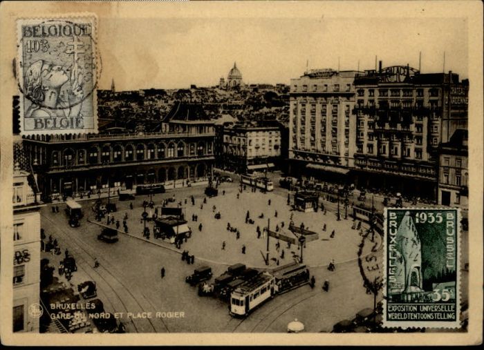 Bruxelles Bruessel Gare Place Rogier Strassenbahn