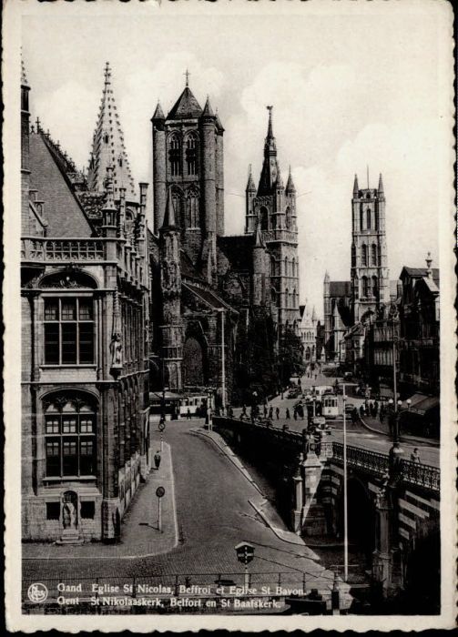 Gand Belgien Gand Gent Eglise St. Nicolas Beffroi Eglise St. Bavon
