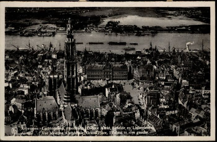 Antwerpen Anvers Fliegeraufnahme Groote Markt Chathedrale