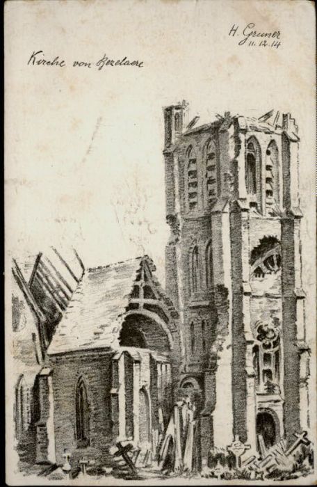 Bezelaere Kirche Kuenstler H. Gruner